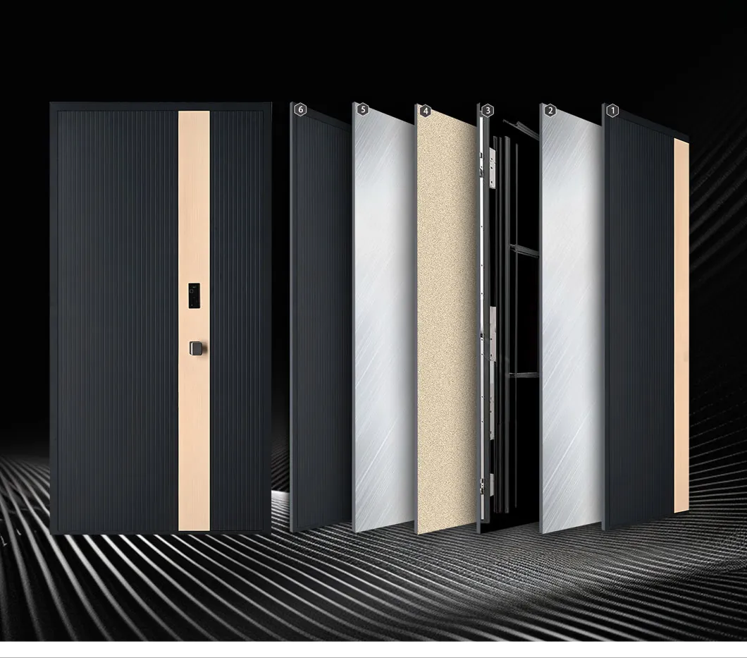Customized Metal Extra Thick Vila Aluminum Double Exterior Door