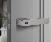 Elegant Frameless Wooden Bedroom Door with Invisible Frame Design