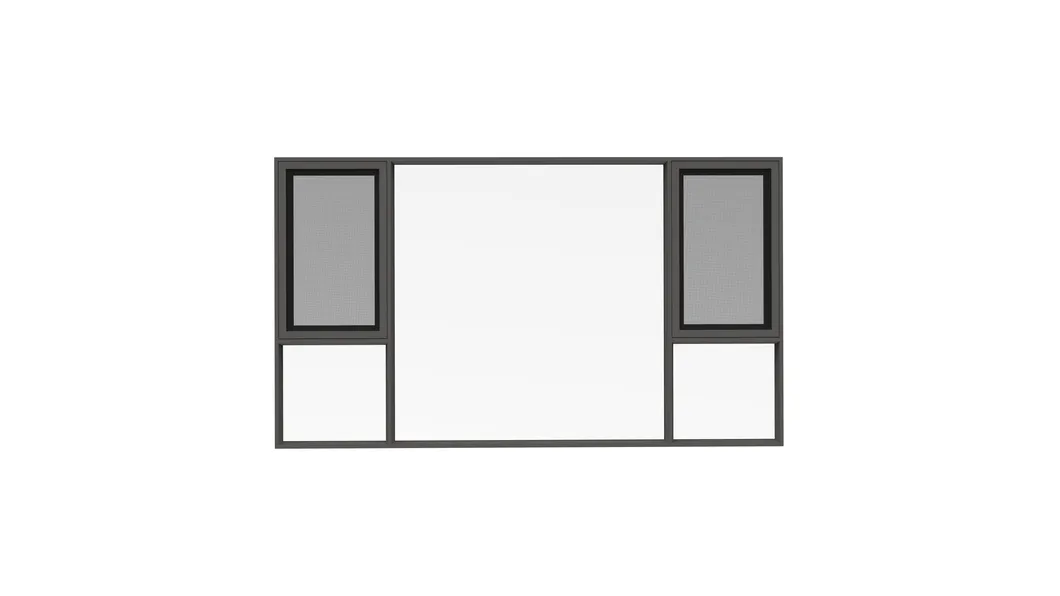 Good Air Tightness Aluminum Window Double Glazing Heat Insulation Casement Window