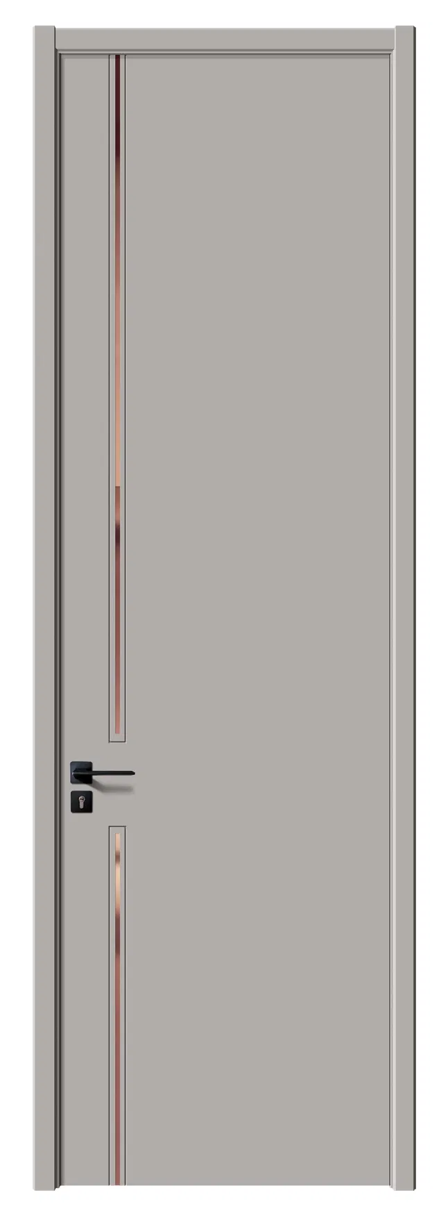 High End Interior Door Metal Solid Wood Metal Flush Mounted Bedroom Wood Door