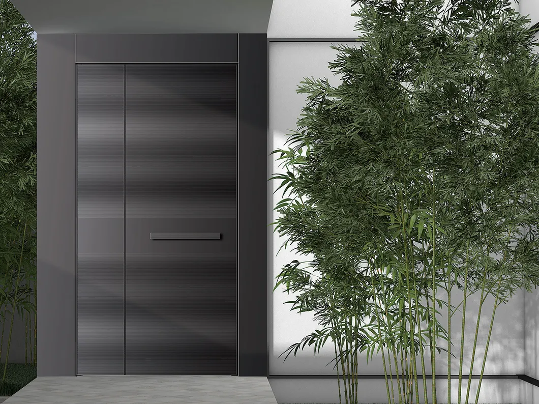High Quality Cast Aluminum Entrance Doors Smart Lock Durable Armoured Door