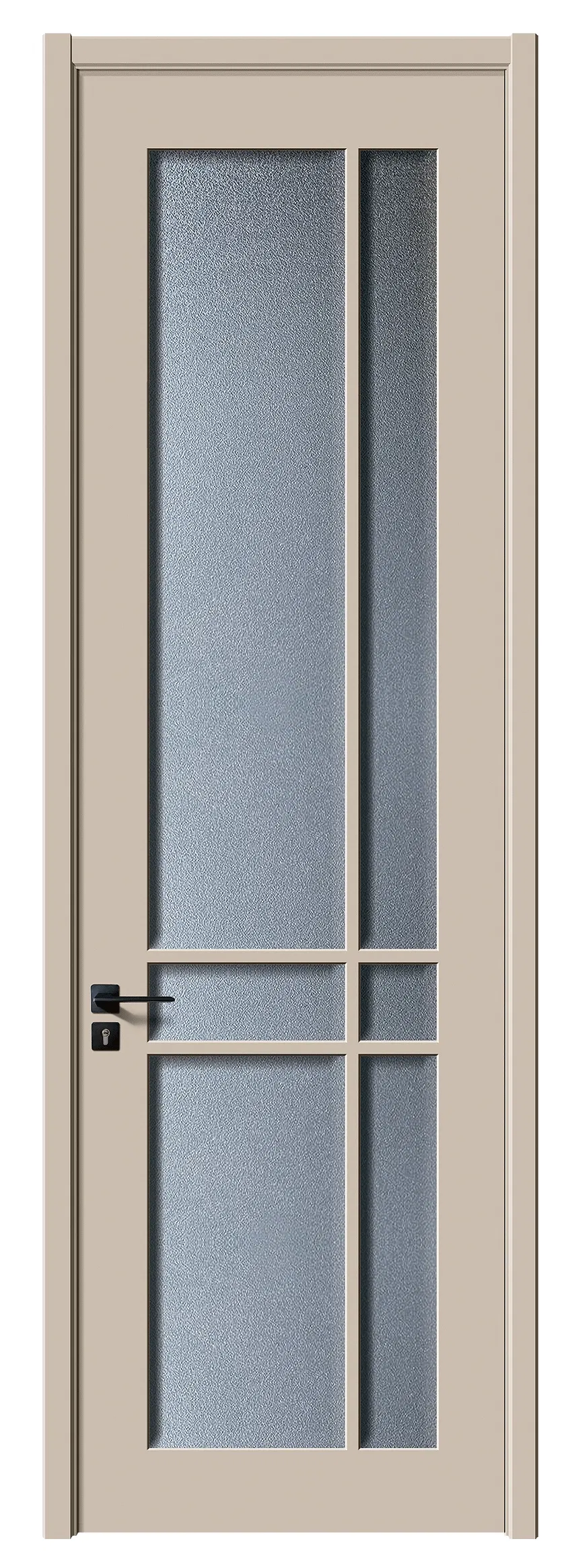 Modern Bathroom Door Glass Wood Door Easy Cleaning Wooden Door