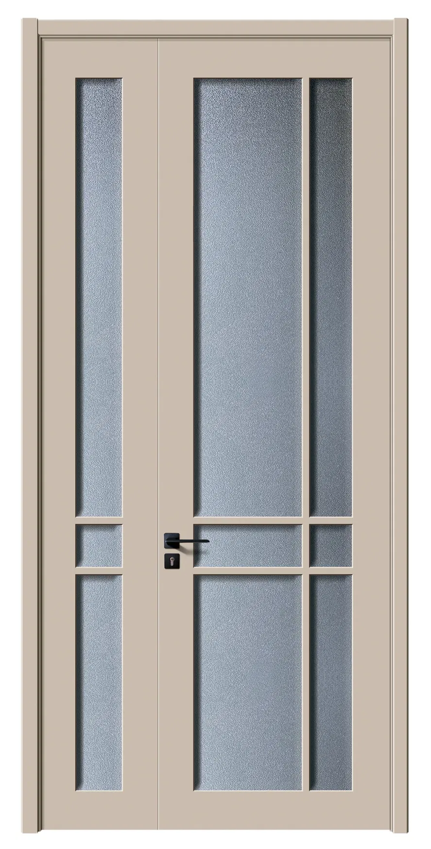 Modern Bathroom Door Glass Wood Door Easy Cleaning Wooden Door