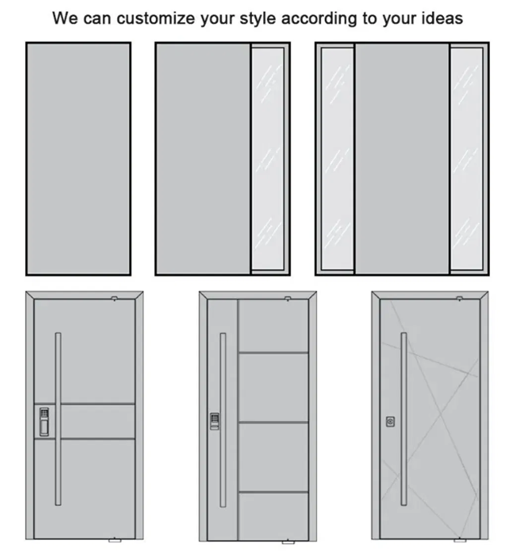 Sinpolo Premium Cast Aluminum Armored Door with Smart Lock Technology