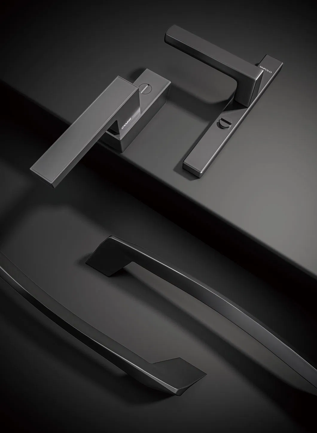 Three Track Hanging Door System Without Rail for Easy Installation