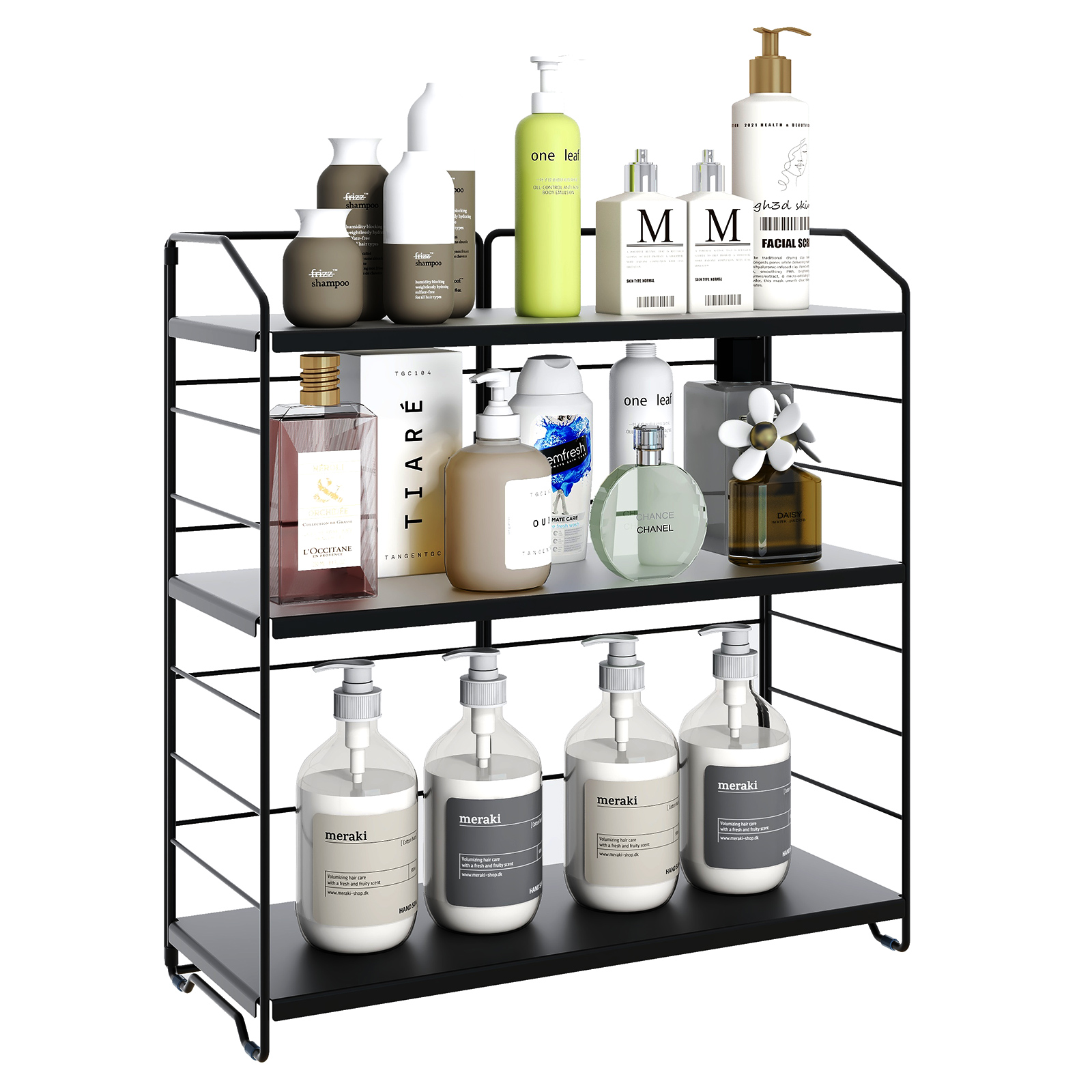 3-layer Bathroom Shelf Display Storage Rack Shower Box Bathroom Shelf Multifunctional Storage Rack