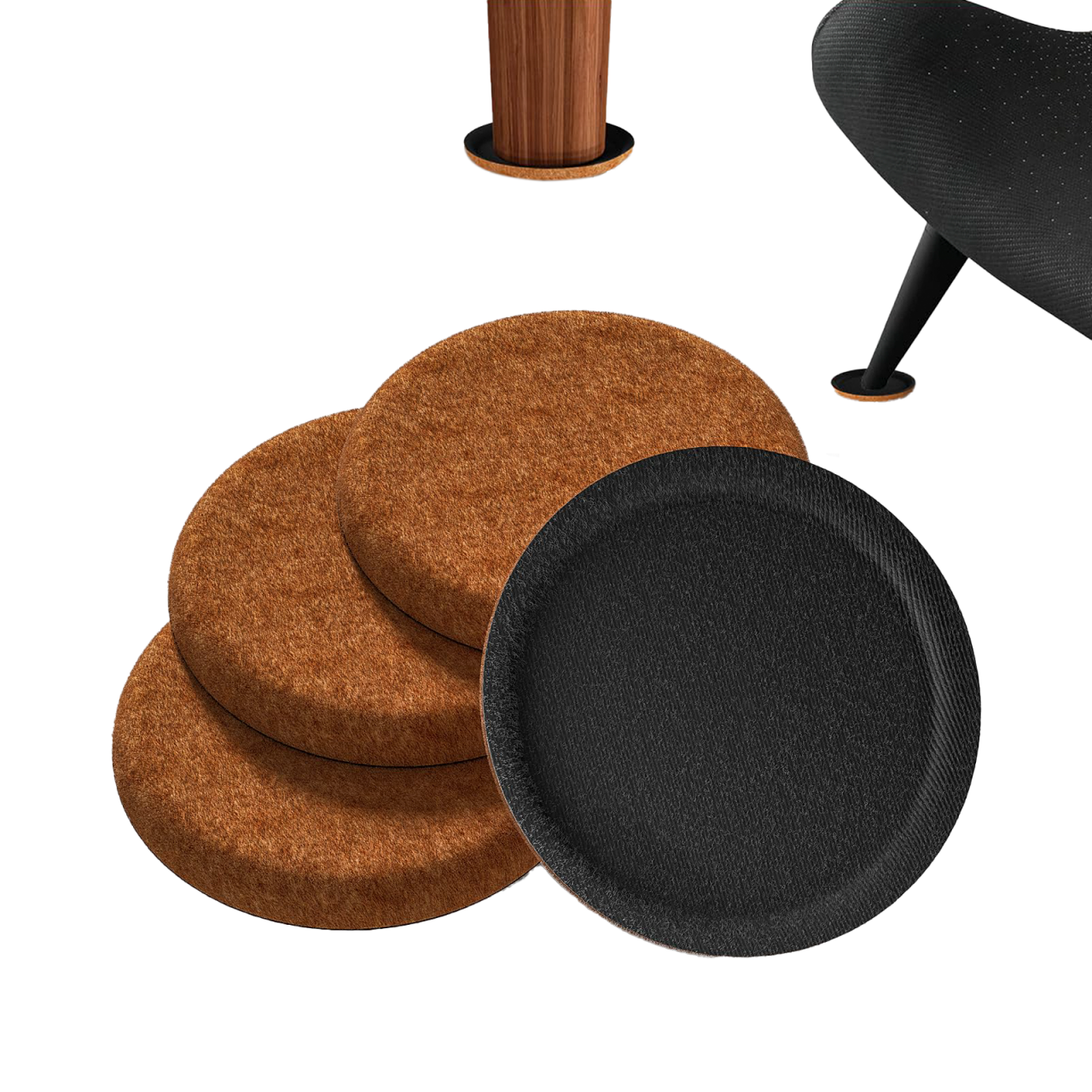 Felt Furniture Sliders for Hardwood Floors - Furniture Slider with Unique Design - Heavy-Duty Furniture Movers for Hard Surfaces