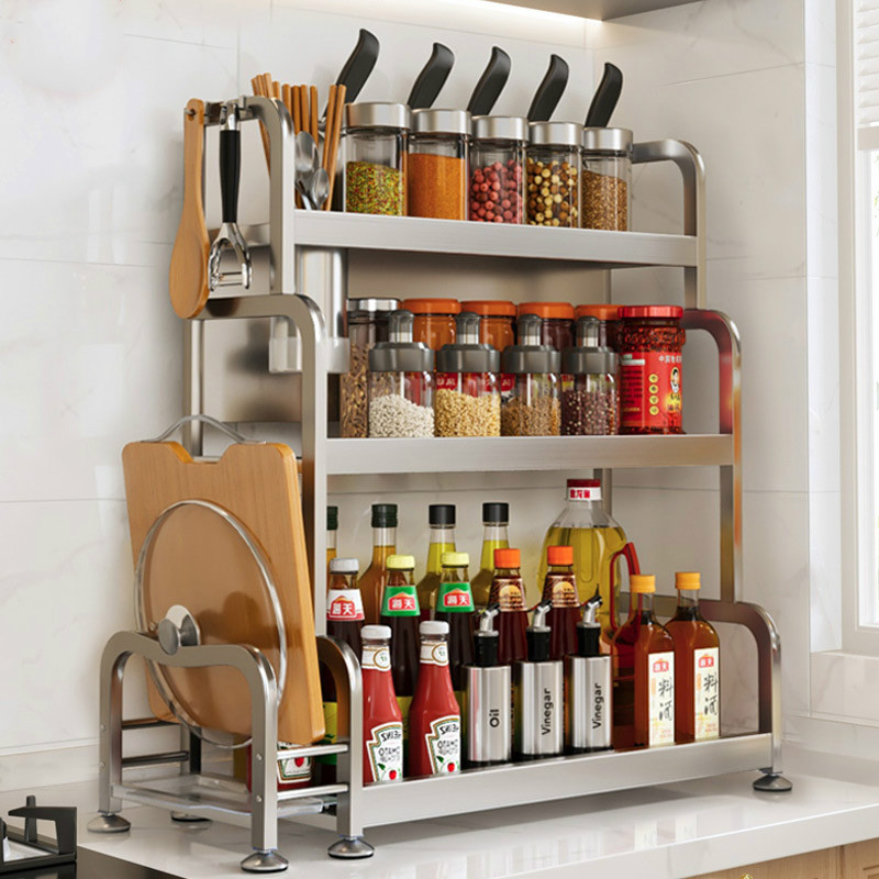 Stainless Steel Multi-layer Kitchen Storage Organizer Household Products Dish Drying Rack Storage Drying Tableware