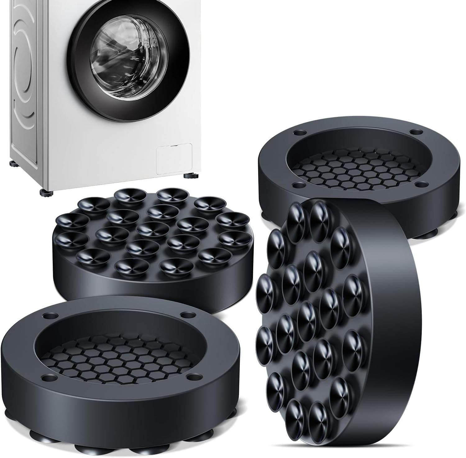 Custom Anti-Vibration Pads for Electric Washer and Dryer Rubber Foot Pad Base for Anti-Vibration and Anti-Walk Features