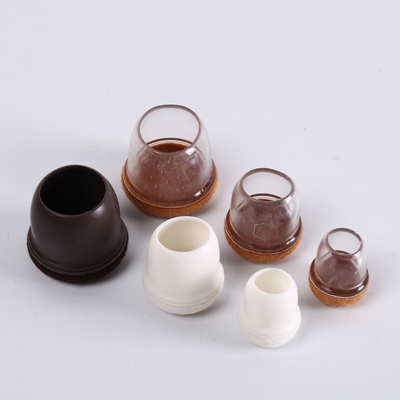 Round & Square Chair Leg Floor Protectors Elastic Silicone Protection Cover with Felt & Plastic Protective Covers for Chairs